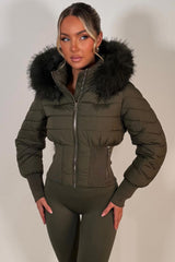 womens ski jacket with fur hood styledup uk