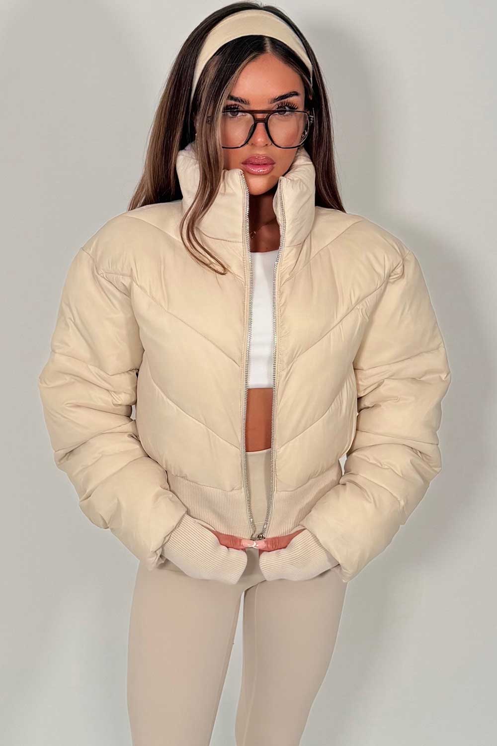 crop atmosphere puffer jacket womens alo yoga uk