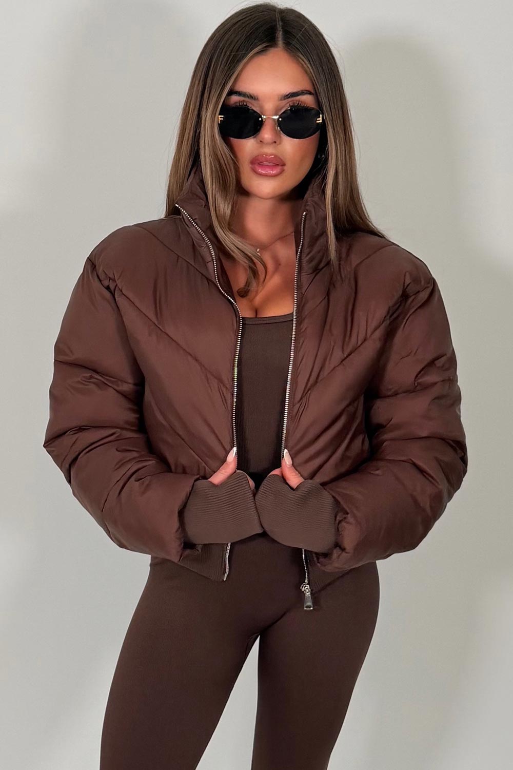 cropped puffer padded winter jacket alo yoga sale uk