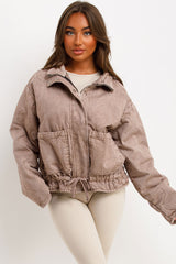 quilted long sleeve jacket for womens zara uk 
