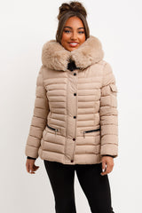 padded quilted puffer jacket womens winter outerwear