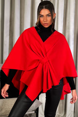 cape shawl for women poncho bow front