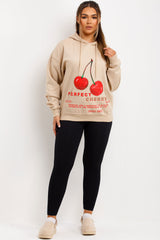 cherry graphic hoodie womens loungewear