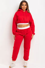 womens crop tracksuit set