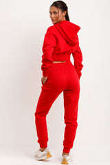 cropped tracksuit with zip front