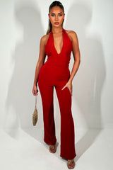 christmas party jumpsuit backless