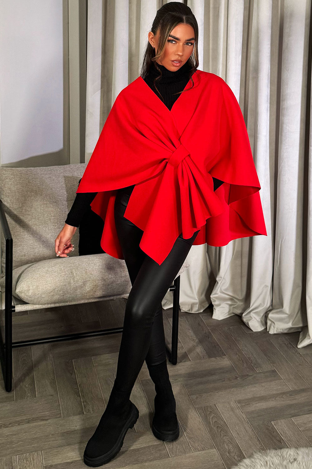 red cape shawl wrap