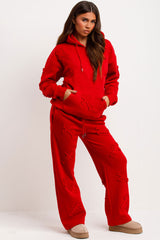 cross hoodie and joggers lounge set for womens styledup