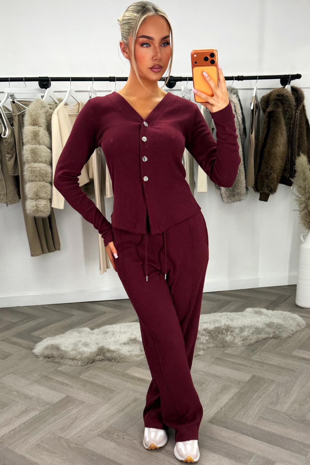 zara womens long sleeve button top and wide leg trousers co ord set perfect christmas market lounge set outfit for womens 