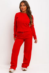 ribbed button up oatmeal lounge co-ord set styledup