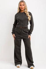 corset crop zip up sweatshirt and joggers tracksuit co ord airport travelling outfit styledup