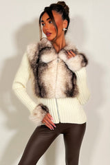 faux fur cardigan jumper christmas market outfit styledup