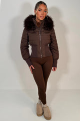 womens ski jacket with fur hood styledup uk