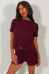 molly mae ribbed top and shorts two piece set summer outfit