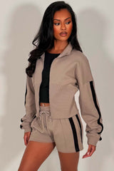 side stripe summer tracksuit dove grey uk styledup