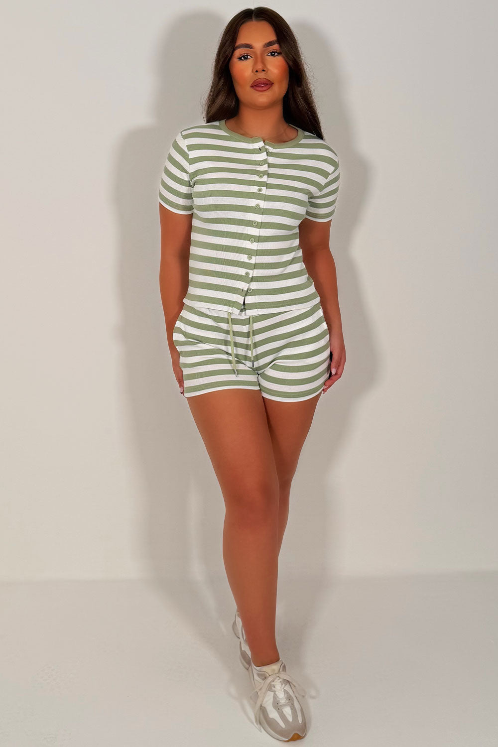 molly mae striped top and shorts two piece set summer outfit uk