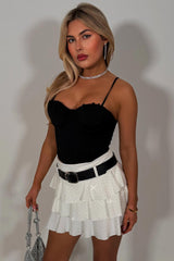 ruffle frilly skort with diamante rhinestones styledup fashion