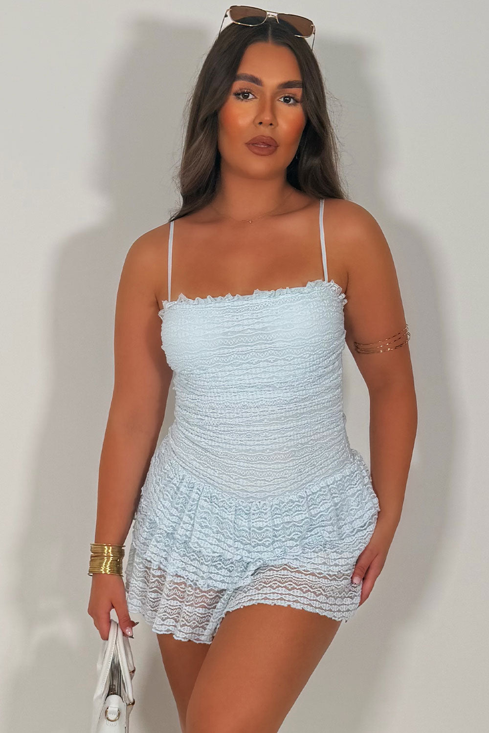 mini lace dress summer holiday festival outfit styledup