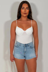 cupped corset contouring top going out festival party outfit styledup