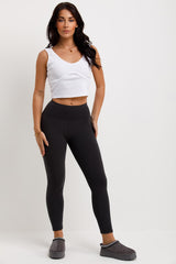 suede high waisted leggings womens