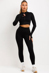 skims track jacket bralette and seamless leggings three piece set womens