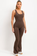 flared leg jumpsuit unitard booty lifting