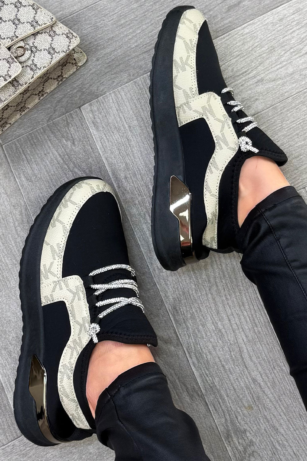 michael kors women's theo running style trainers