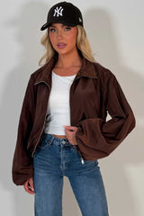 womens long sleeve jacket brown zara uk sale styledup 