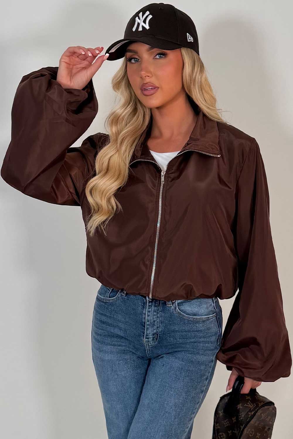 womens summer brown jacket festival wind breaker uk