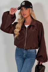 womens summer brown jacket festival wind breaker uk