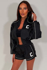 womens short tracksuit summer holiday outfit styledup