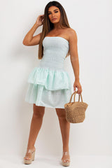 bandeau summer dress in broderie anglaise