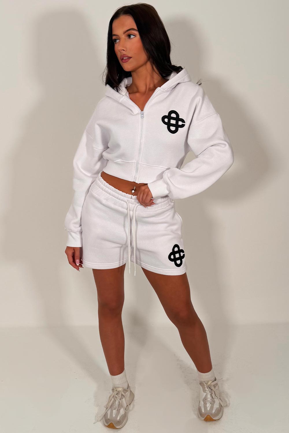 womens short tracksuit with embroidery detail airport outfit uk styledup tiktok