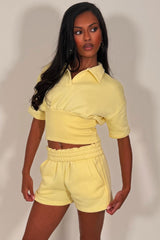 womens shorts and polo top summer tracksuit co ord set airport outfit styledup uk