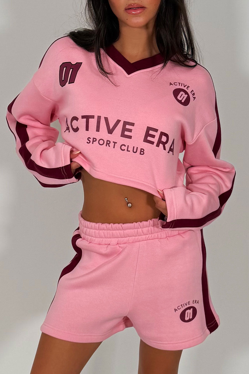summer short tracksuit holiday airport outfit pink styledup uk