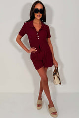 womens summer shorts and top two piece co ord holiday travel outfit styledup 
