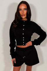 corset sweatshirt and shorts tracksuit co ord set styledup whitefox uk