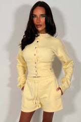 corset sweatshirt and shorts tracksuit co ord set styledup whitefox uk