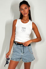 womens high waist denim shorts on sale