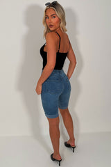 womens denim capri pants trendy outfit uk styledup 