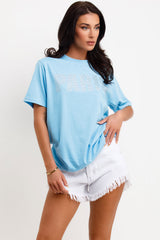 paris diamante oversized t shirt womens