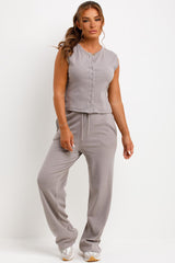 button up sleeveless top and trousers co ord set molly mae set styledup sale uk