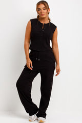 sleeveless button up ribbed top and trousers co ord set womens molly mae set styledup 