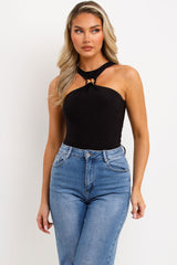 gold buckle bodysuit top for christmas party outfit womens 