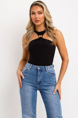 gold buckle bodysuit top going out outfit 