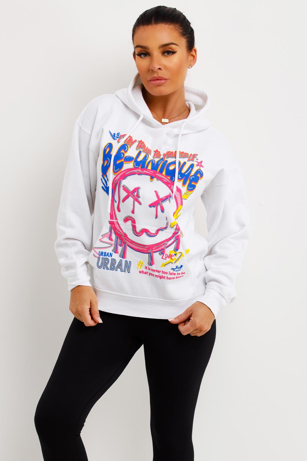 womens be unique oversized hoodie