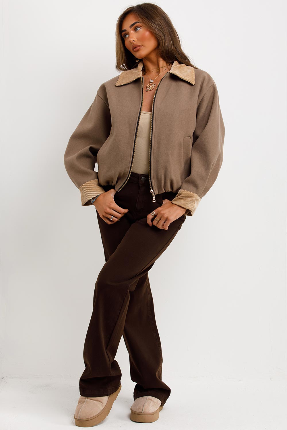 womens zara short bomber jacket styledup