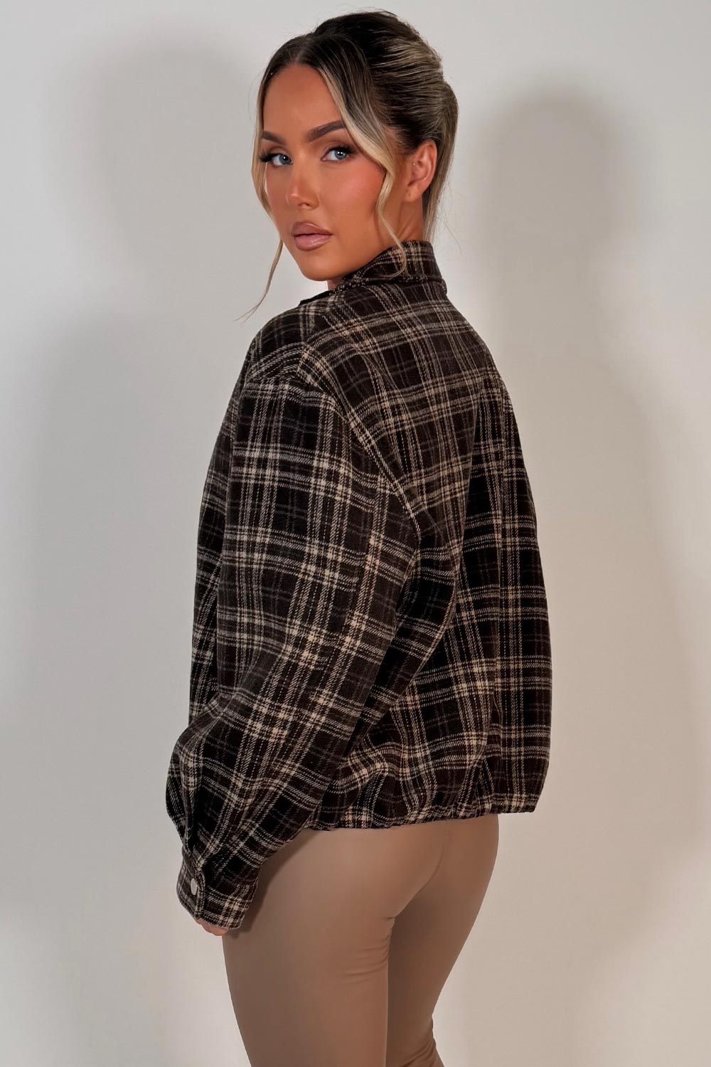 trendy plaid check jacket for womens styledup uk