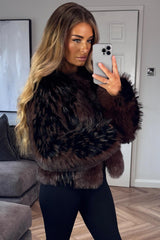 faux fur plush coat womens styledup uk