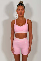 womens alo yoga bra and short two piece matching set styledup 